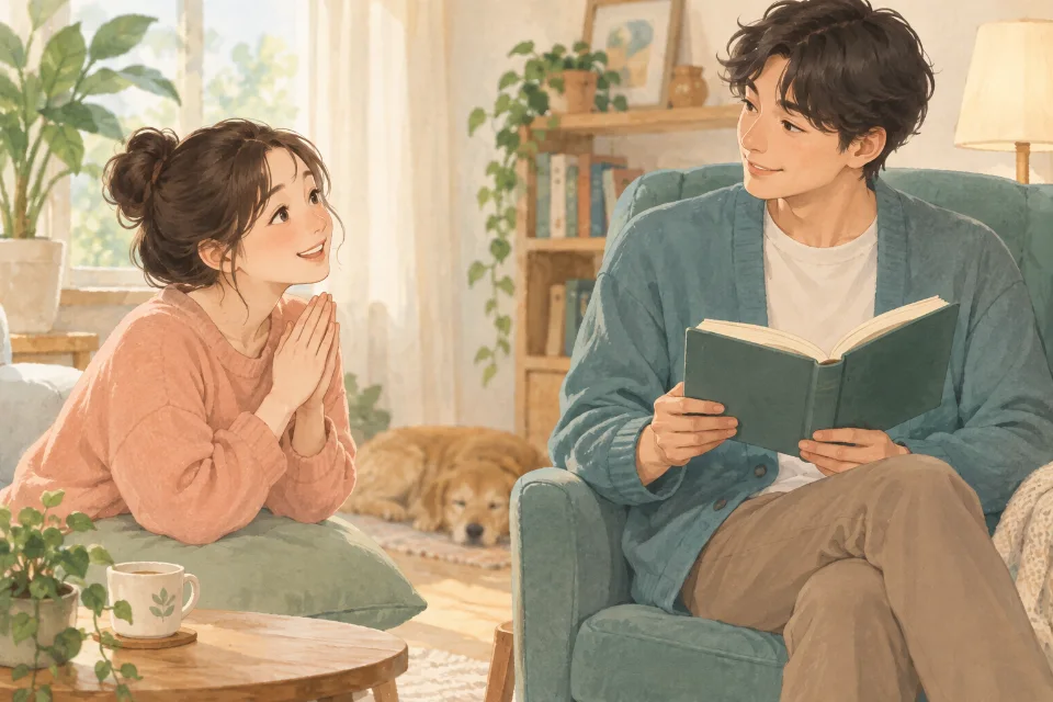 상대에게 책을 읽어 달라고 부탁할 때.