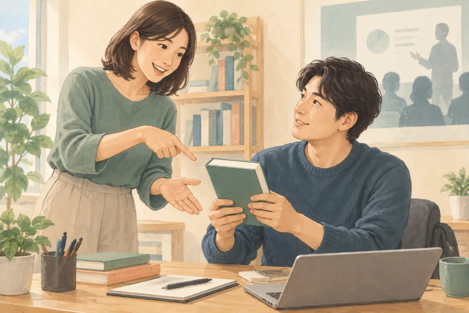 나중 일을 위해 미리 책을 읽어 두라고 요청할 때.