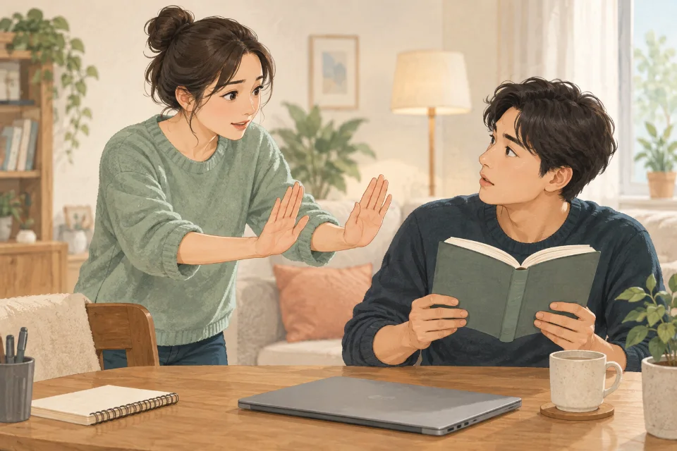 지금은 책을 읽지 말아 달라고 부탁할 때.