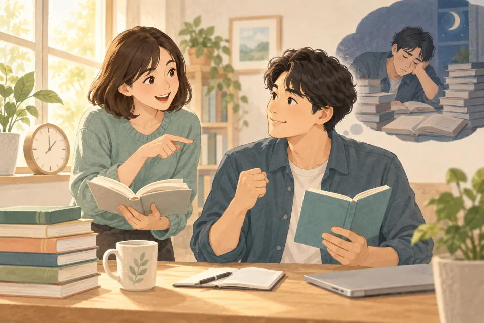 독서할 계획이 있는 상대에게 일찍 시작하라고 조언할 때.