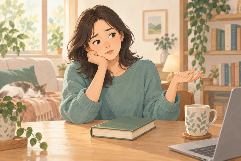 책을 읽을지 아직 결정하지 않았다고 말할 때.