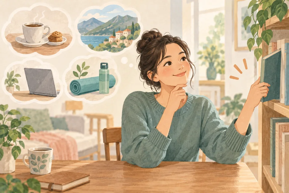 여러 선택지를 생각한 뒤 책을 읽기로 정했을 때.