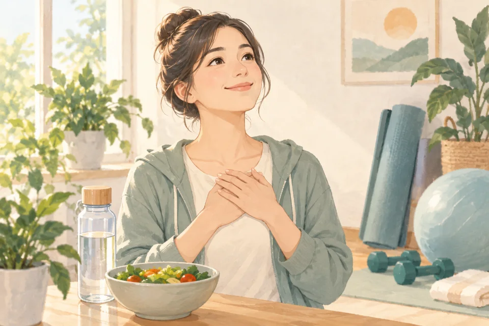 건강을 소중히 여기고 싶다는 마음을 말할 때.