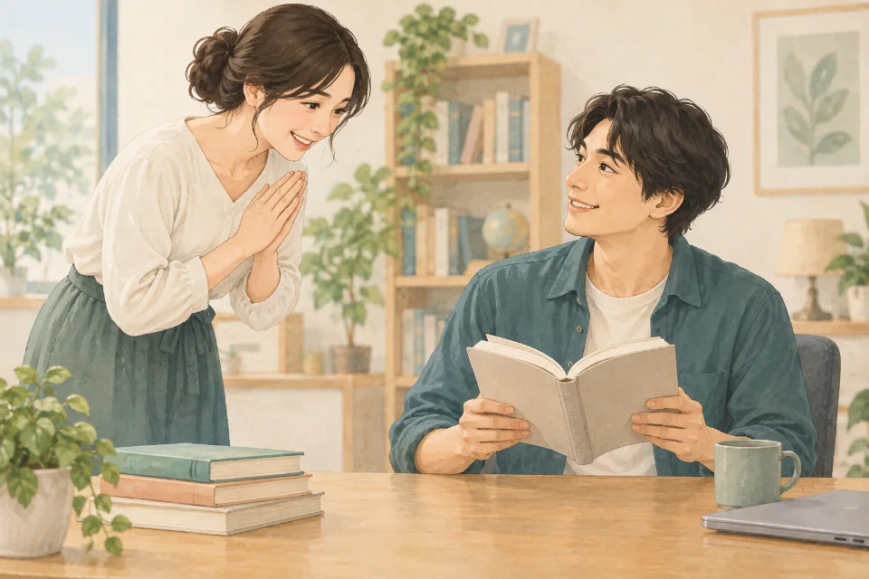 상대에게 정중하게 책을 읽어 달라고 부탁할 때.