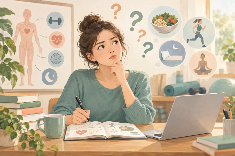 건강 관리를 알아가며 질문도 늘었다고 말할 때.